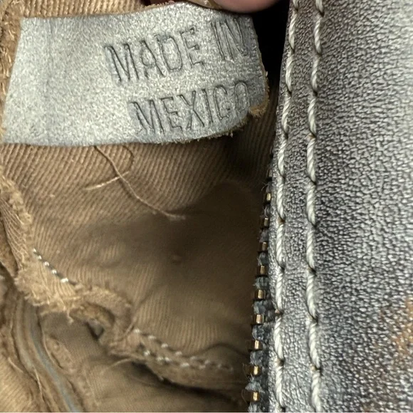 FREEBIRD Apollo Belt Bag Ice Grey Studded Leather Waist Pack - Picture 8 of 8